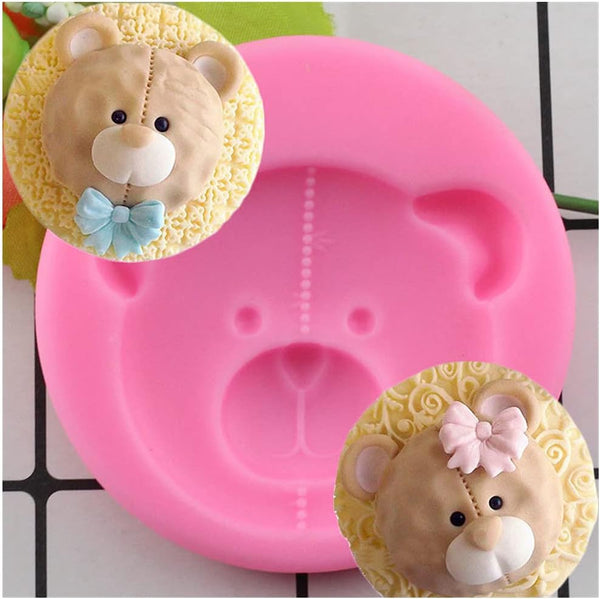 JQS Bear Shape Silicone Mold - Fondant Molds Cake Decorating Tools for Sugar Craft Kitchen Baking and Chocolate Mould