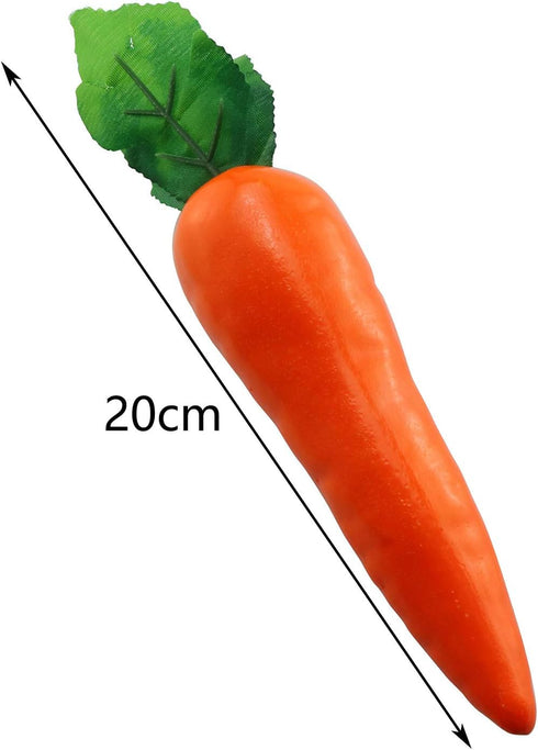 Tegg 3PCS Artificial Carrot Simulation Carrots Artificial Vegetables for Party Home Kitchen