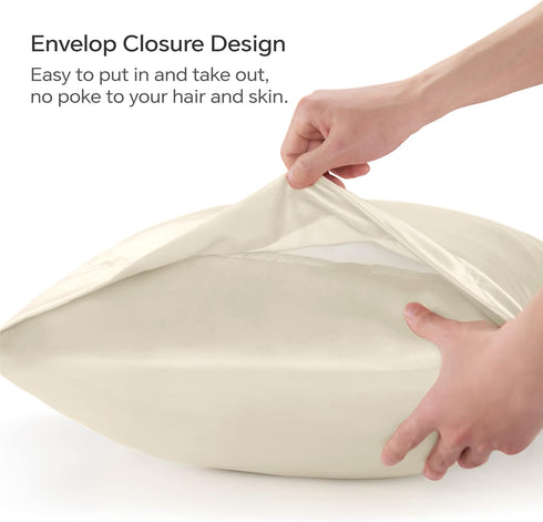 BEDELITE Satin Body Pillow Cover - Super Soft Cooling Pillowcase for Hair and Skin, Breathable Silky Full Long
