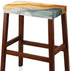 2 Pack Bar Stool Seat Covers - Pastel Amber Colors, Rectangle Stretchy Vanity Chair Slipcover, Washable Soft Stool