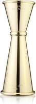 Viski Japanese Style Double Jigger for Cocktails, 1oz and 2oz with Interior Measurements, Gold