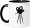 3dRose Film Mug, Two Tone, Black, 11 oz
