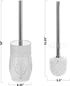 Set Creative Scents Vintage White Toilet Brush - Toilet Bowl Brush and Holder - Good Grip Toilet Bowl Cleaner Brush