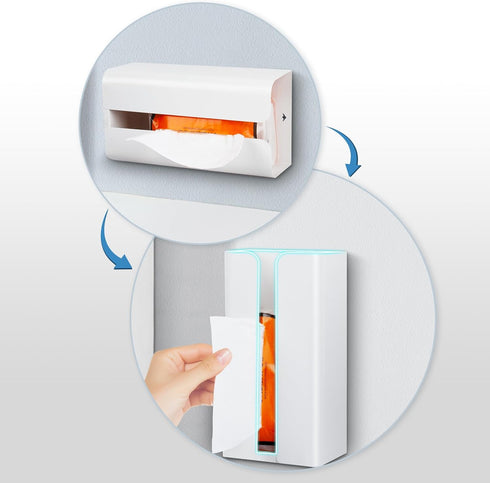 Magnetic Glove & Tissue Dispenser Holder - Holds Boxes of Gloves, Towels, Wipes, Tissues - Mount onto a Tool Box