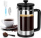 RAINBEAN French Press Coffee Maker, 12 Oz Mini Coffee Press, 1 Cup, with 3 Filterations, Borosilicate Glass