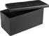 30 Inches 350lbs, JupiterForce Ottoman Storage Bench, Folding Faux Leather Ottoman Foot Rest Stool, Footstool Bench