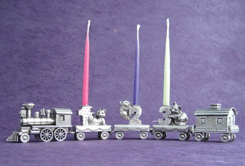 DANFORTH Birthday Train Candleholder (2 - Mouse), Handcrafted, Made in USA