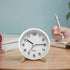 Alarm Clock for Bedroom,Loud Analog Clocks with Silent Non-Ticking,Voice Controlled Light,Small Clock