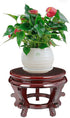 Rluii (5.5 inches 3.9 inches Chinese Display Stands Hand-Crafted Rosewood Oriental Vase Stand accessories Decor / Fish