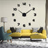 FASHION in THE CITY Big Size 3D DIY Mirror Surface Wall Clock, Silent Non-Ticking Decorative Movement Clocks