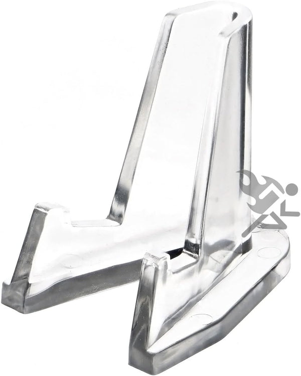 Clear Display Stand Easel for Coin Capsules, Challenge Medals, Casino Chips - 10 Pack