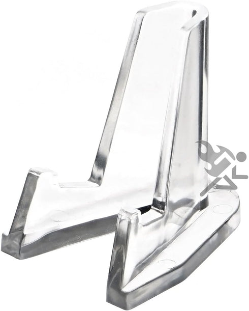 Small Clear Acrylic Display Stand, Easel Holder for Coins, Lighters & Knife (Qty 15)