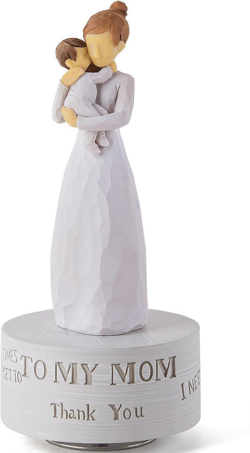 AIDLNS Music Box Gift for Mom Figurine, Mum and Baby Sculpted State