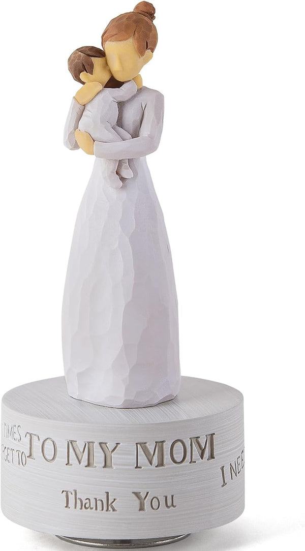 AIDLNS Music Box Gift for Mom Figurine, Mum and Baby Sculpted State