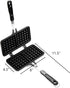 Dicunoy Non-stick Waffle Maker, 8" Camping StoveTop Waffle Maker with Long Handle for Sandwich Baking
