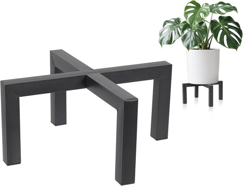 Phyluckny Plant Stand Indoor Outdoor, Heavy Duty Metal Plant Pot Holder, Mid Century