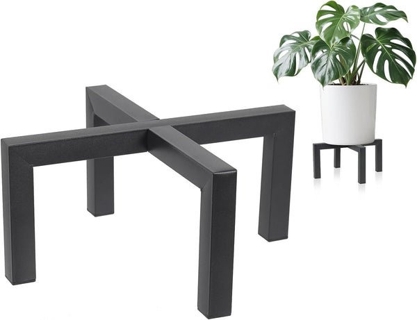 Phyluckny Plant Stand Indoor Outdoor, Heavy Duty Metal Plant Pot Holder, Mid Century