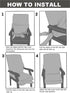 Deisy Dee Black Stretch Slipcovers for Mid Century Arm Chairs - Perfect Fit Accent Chair Covers