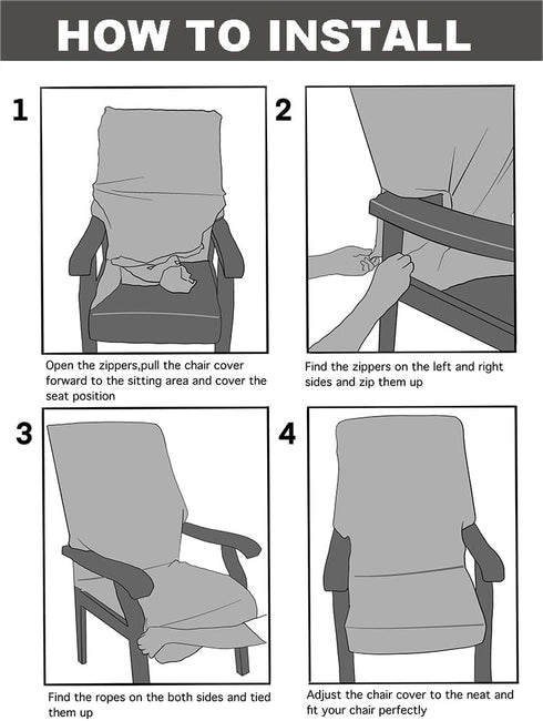 Deisy Dee Stretch Chair Slipcovers for Mid Century Accent Chairs (Dark Brown)
