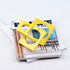 DOVDOV Geometric Cube Knot Decorations, Abstract Geometric Statue, Yellow Home Decor Accents for Room Office Shelf