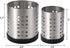 TOPZEA Set of 4 Kitchen Utensil Holder, Stainless Steel Cooking Utensil Organizer Kitchen Tools Flatware Holder Utensil Drying Cylinder Countertop Silverware Caddy by TOPZEA