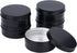 BENECREAT 5 Packs 8oz Matte Large Black Aluminum Tin Can Round Metal Tins with Screw Lid for Spices and Treats