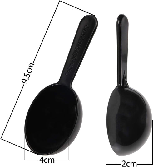 Penta Angel Coffee Scoops, 10 Pcs 0.25 OZ Plastic Measuring Spoons for Coffee, Tea, Sugar, Cereal (Black)