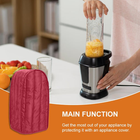 Kitchen Blender Dust Cover, Anti Fingerprint Polyester Appliance Cover for Stand Mixer or Coffee Maker, Wine Red