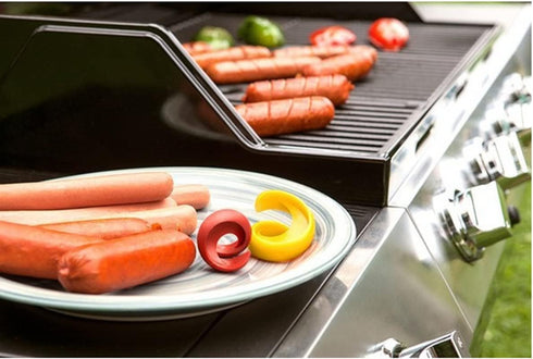 2PCS Spiral Hot Dog Slicers - Cyclone Barbecue Sausage Cutter Kitchen Tools for Home DIY BBQ Picnic Camping