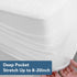 Queen Mattress Pad, Quilted Waterproof Mattress Protector, Fitted Queen Size Cover, Up to 20 Inch, White