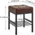 16.34 inches LG-60Z IBUYKE Square Stool with Adjustable Feet and Storage Space, Footrest Chair,Multi-Use as Small Side