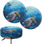 Kuiaobaty Round Chair Cover Pack of 4 pcs Turtle Theme Print Bar