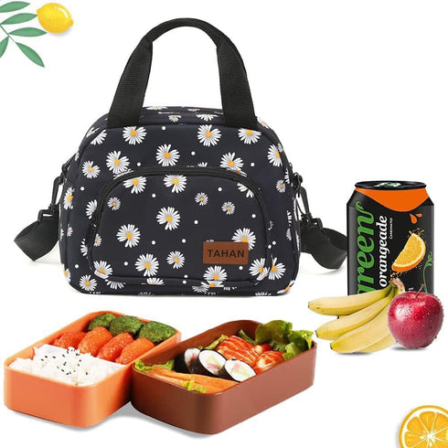 Insulated Lunch Box for Women, Designer Small Lunch Cooler for Office Work, Fit Fresh Thermal Hot Lunch Bag