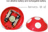 HONBAY Mini Cute Table Dust Vacuum Cleaner - Mushroom Shaped Portable Corner Desk Vacuum Cleaner (RED)