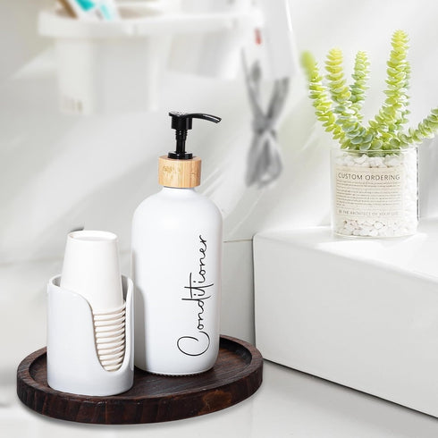 oulymoer 3 4 oz 1 Pack, Bathroom Cup Dispenser Small Cup Holder for Bathroom, Ceramic Mouthwash Cups Cup Dispenser