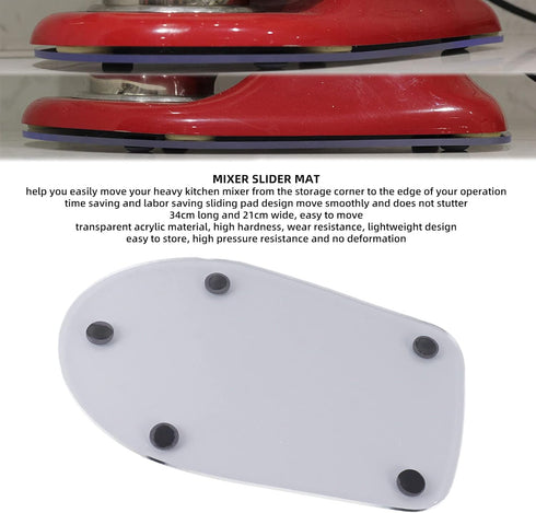 Tnfeeon Sliding Mat Pad for KitchenAid Mixer, 34x21cm, Kitchen Appliance Slider Mat, Mixer Mover Accessories