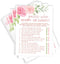 Baby Shower Game Printed Party, Guess Who Mommy or Daddy, Floral, 50 Cards