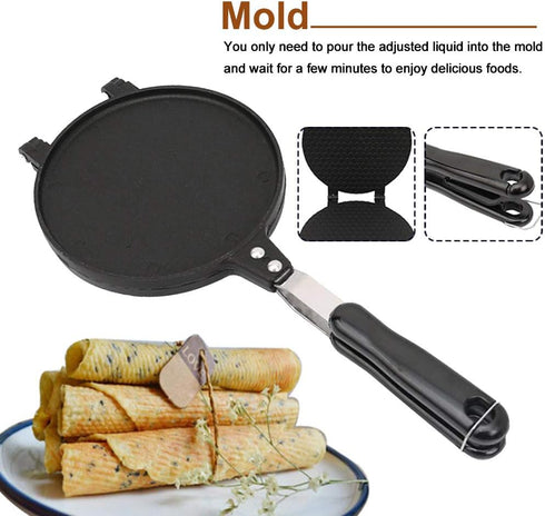 Waffle Cone Maker, Double Sided Pancake Maker, Multifunctional Crisp Omelet Pan, 6.7 Inches