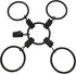 40 Pack Metal Curtain Rings with Clips, Vintage Black Drapery Clips Hooks, 1.5 in Interior Diameter