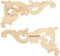 MUXSAM Wood Carved Appliques Onlays - 1-Pair Unpainted Small Wooden Carvings for Mirrors, Walls, DIY Project