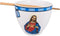 Bowl Bop Jesus Can I Get A Ramen? Japanese Ceramic Dinnerware Set, 16-Ounce Ramen Bowl and Wooden Chopsticks