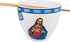 Bowl Bop Jesus Can I Get A Ramen? Japanese Ceramic Dinnerware Set, 16-Ounce Ramen Bowl and Wooden Chopsticks