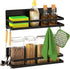 Magnetic Spice Rack for Refrigerator, Black Magnetic Shelf Fridge Organizer, Space Saver Container for Kitchen