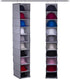 GRANDAN Hat Rack with Upgrade Metal Hooks, 10 Shelf Hanging Closet Organizer for Baseball Caps, Gray