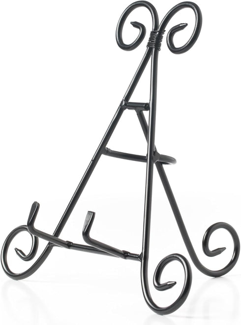 HUJI Sturdy Iron Display Stand Holder for Home Kitchen Decoration, Platters, Pictures, Frames, and Books