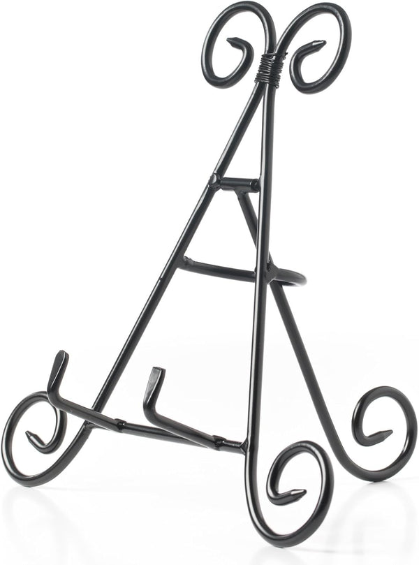 HUJI Sturdy Iron Display Stand Holder for Home Kitchen Decoration, Platters, Pictures, Frames, and Books