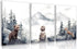 kilamino Neutral Woodland Wild Animal Wall Art, Cute Bear Fox Nursery Wall Decor,
