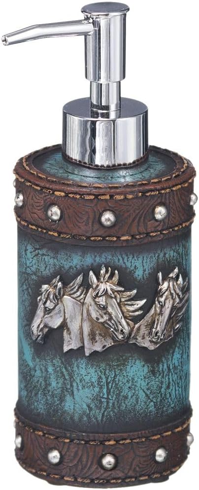 Tough 1 Horse Head and Blue Leather Soap Pump