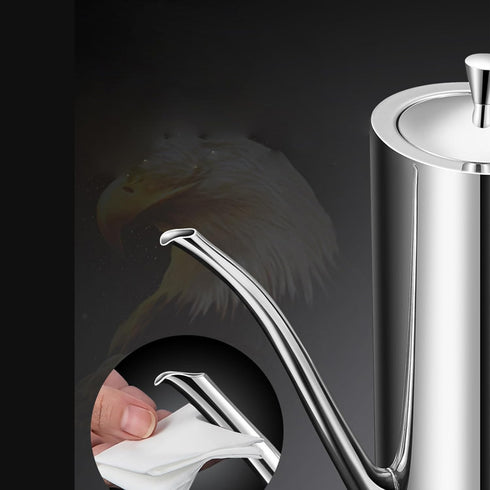 24oz/700mL KSENDALO Stainless Steel Olive Oil Dispenser - Leakproof Oil Bottle, Premium One-Piece Design with Long