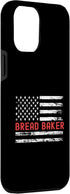 Bread Baker USA Flag Profession Retro Job Title Case for iPhone 15 Pro Max